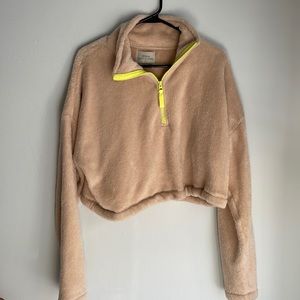 Cropped Zip Up Sweater